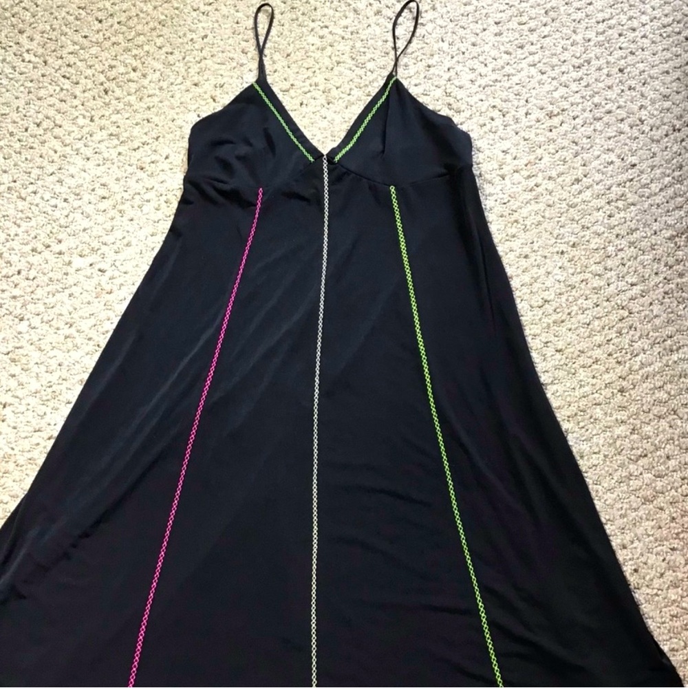 Zara Spaghetti Strap Embroidered Dress